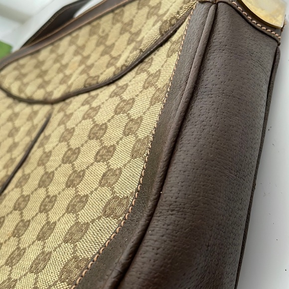 Authentic Gucci GG Canvas Leather Crossbody/Shoulder Bag . - Picture 6 of 17